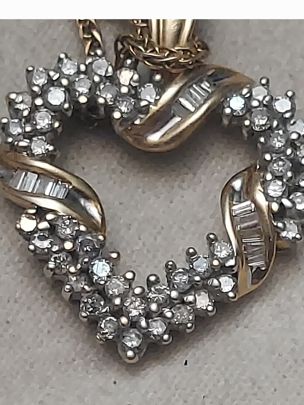 Two Tone Diamond Heart